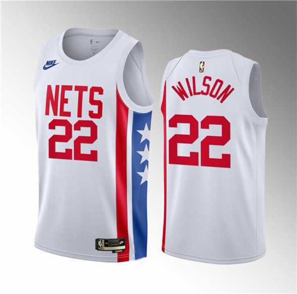 Men's Brooklyn Nets #22 Jalen Wilson White 2023 Draft Classic Edition Stitched Basketball Jersey Dzhi ,We sell and wholesale Men's Brooklyn Nets #22 Jalen Wilson White 2023 Draft Classic Edition Stitched Basketball Jersey Dzhi  on line form chian!